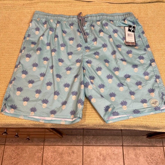 BODY GLOVE Vapor Hermosa Beach Drawstring Aqua Swim Trunks NEW Mens 38 XXL
